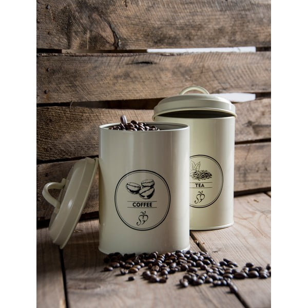 Recipiente 3 buc. din oțel pentru cafea/pentru ceai – Esschert Design-image-1