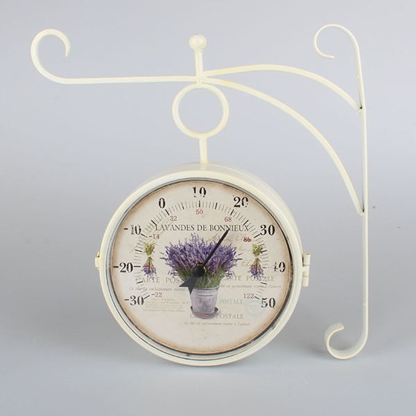 Ceas de perete cu termometru Dakls Lavender