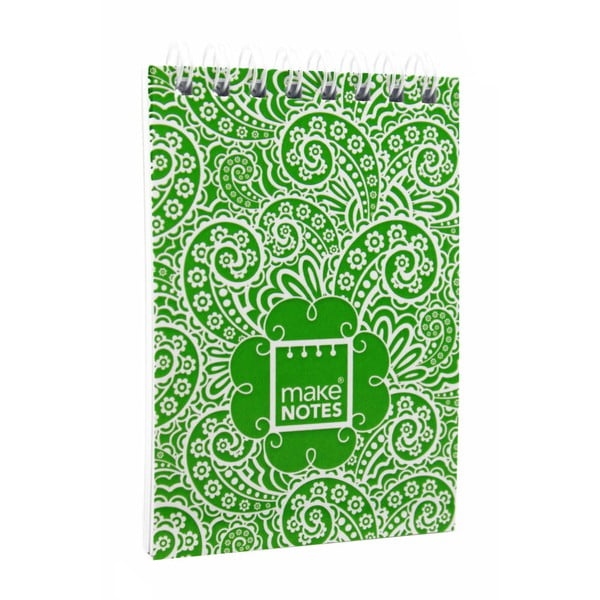 Blocnotes A7 Makenotes Paisley One, 64 file, verde