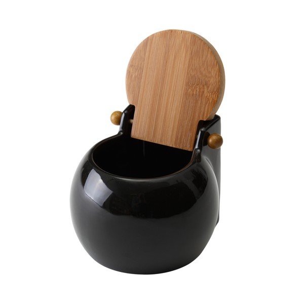 Recipient pentru sare Unimasa Ceramic, 700 ml, negru-image-1