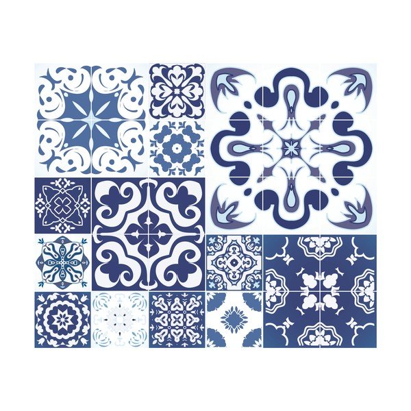 Set 24 autocolante Ambiance Azulejos Polka, 50 x 60 cm-image-2