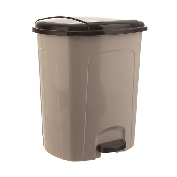 Coș de gunoi maro cu pedală din plastic 30 l – Orion