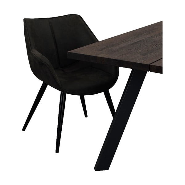 Scaun cu baza metalică neagră Rowico Echo, negru-image-4