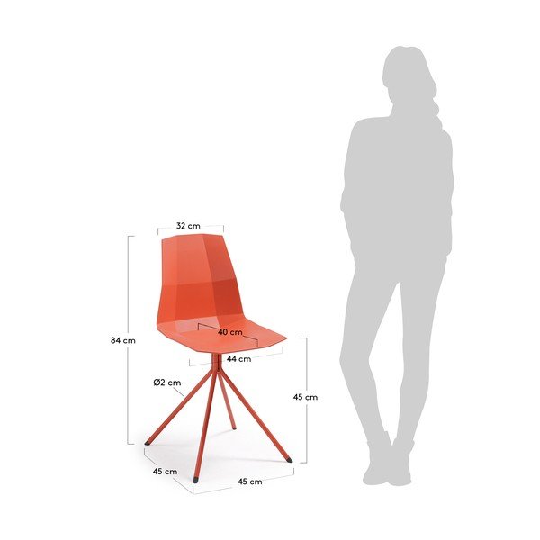 Set 2 scaune La Forma Mint, roșu-image-4