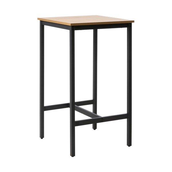 Masă de bar cu aspect de lemn de stejar 60x60 cm Cesura – Unique Furniture-image-1