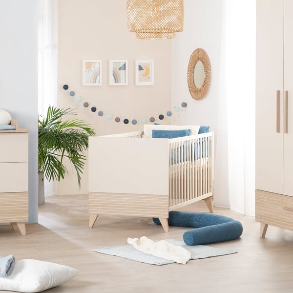 Pătuț bej cu înălțime reglabilă 70x140 cm Sidney – Roba-image-1