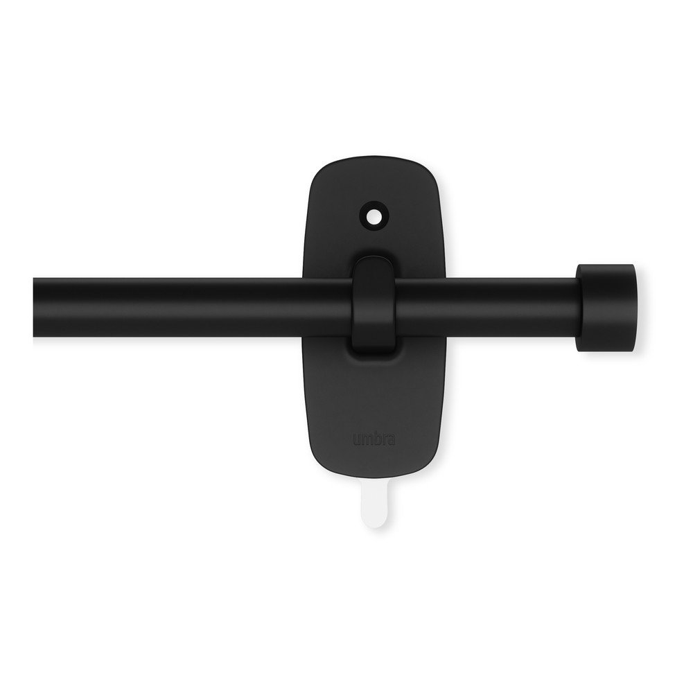 Galerie de perdea negru-mat extensibila din otel 71 - 121 cm Adhera – Umbra