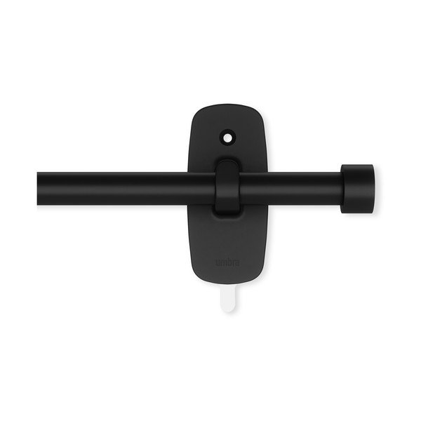 Galerie de perdea negru-mat extensibilă din oțel 71 - 121 cm Adhera – Umbra