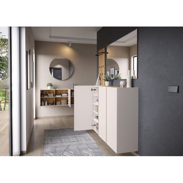 Dulap pentru hol crem 138x55x29 cm Libbiano – Germania-image-4