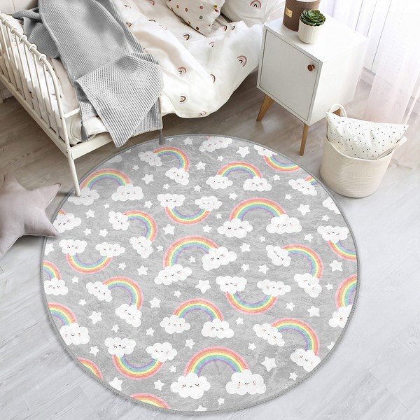 Covor pentru copii gri ø 120 cm Comfort – Mila Home-image-3