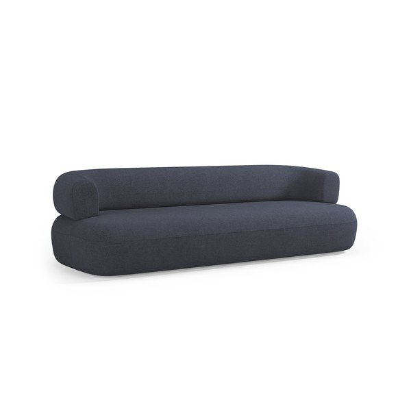 Canapea albastru-închis cu tapițerie din țesătură bouclé 226 cm Jenny – Micadoni -image-1