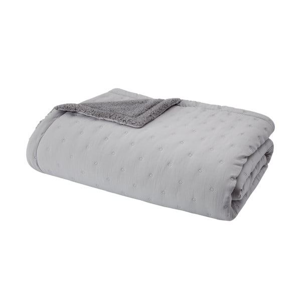 Cuvertură gri matlasată din sherpa 220x230 cm Cosy Nori – Catherine Lansfield
