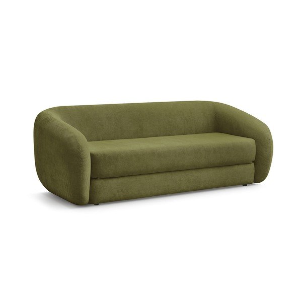 Canapea verde extensibilă cu tapițerie din chenille 228 cm Neyo – Bobochic Paris-image-2