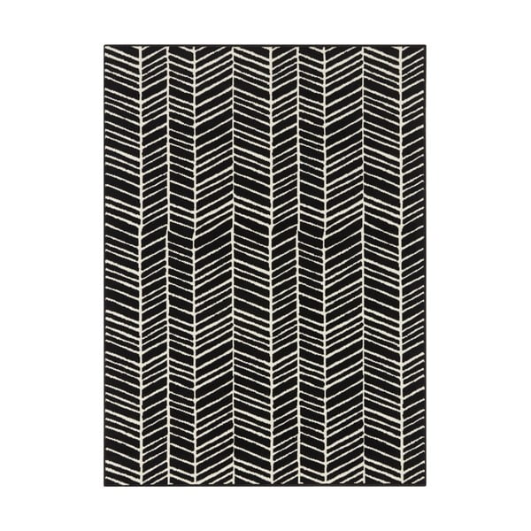 Covor Ragami Velvet, 160x220 cm, negru