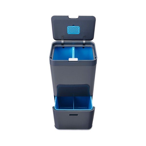 Coș deșeuri reciclabile Joseph Joseph IntelligentWaste Totem 58, gri-image-1