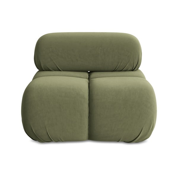 Modul pentru canapea modulară verde deschis cu tapițerie din catifea Lokua – Makamii