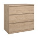 Comodă în culoare naturală cu aspect de lemn de stejar 77x76x50 cm Naia – Tvilum