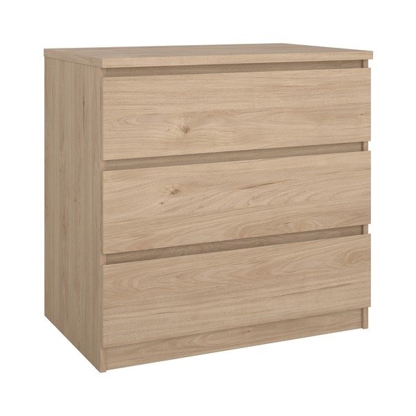 Comodă în culoare naturală cu aspect de lemn de stejar 77x76x50 cm Naia – Tvilum