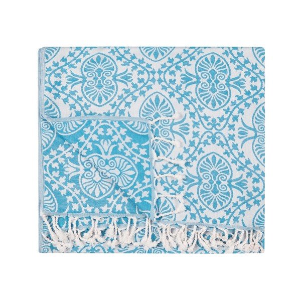 Prosop hammam Kate Louise Bianca, 165 x 100 cm, turcoaz-image-4