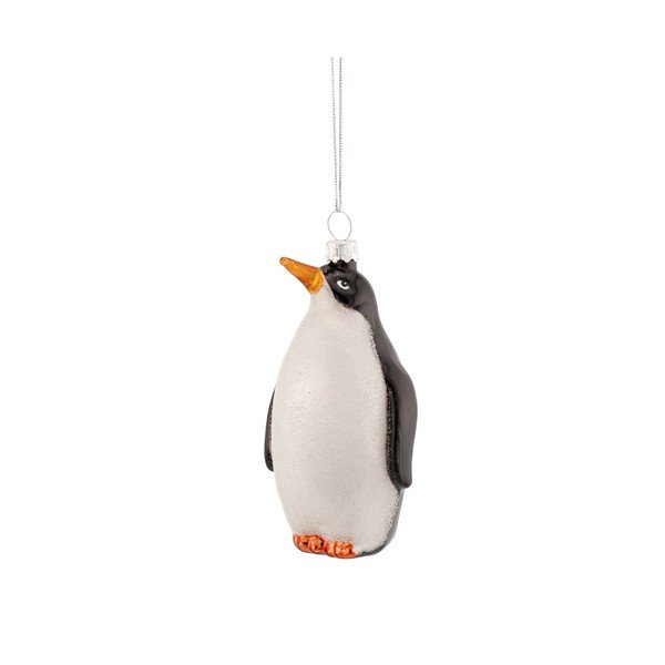 Ornament de Crăciun din sticlă 6 cm King Penguin – Sass & Belle