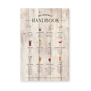 Semn din lemn 3x60 cm Cocktails Handbook - Really Nice Things