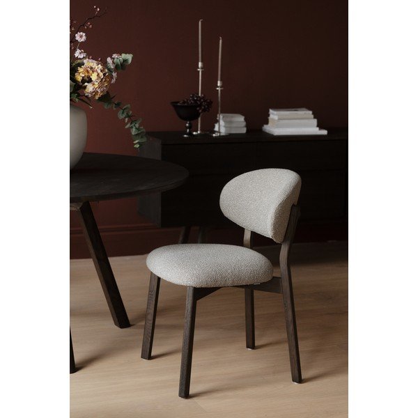 Scaun de dining crem/în culoare naturală închisă din lemn de stejar Patterson – Rowico-image-2