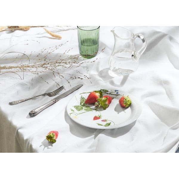 Farfurie albă pentru desert  din porțelan ø 22 cm Hammershøi Summer – Kähler Design-image-1