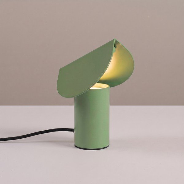 Veioză verde salvie LED din aluminiu (înălțime 15 cm) BISCUIT – Thoro-image-1
