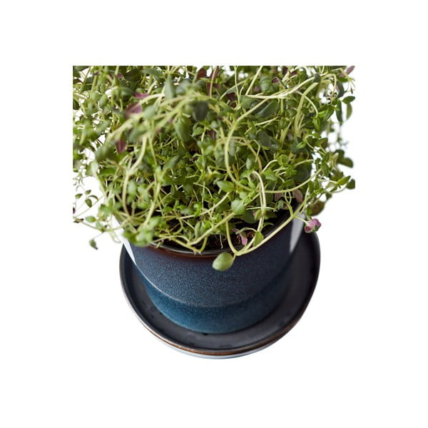 Ghiveci decorativ din gresie ø 10 cm Gastro Dark Blue/Black – Bitz-image-2