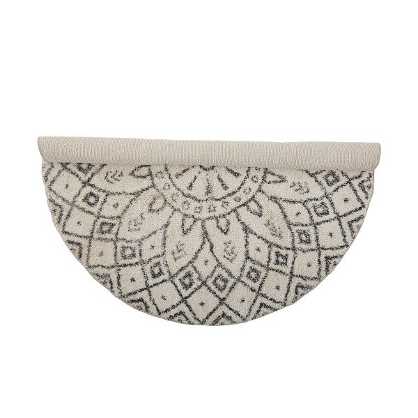 Covor alb-negru rotund din bumbac ø 120 cm Acton – Bloomingville-image-3