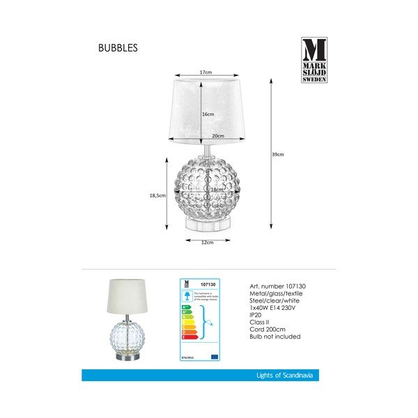 Veioză Markslöjd Bubbles Steel-image-1
