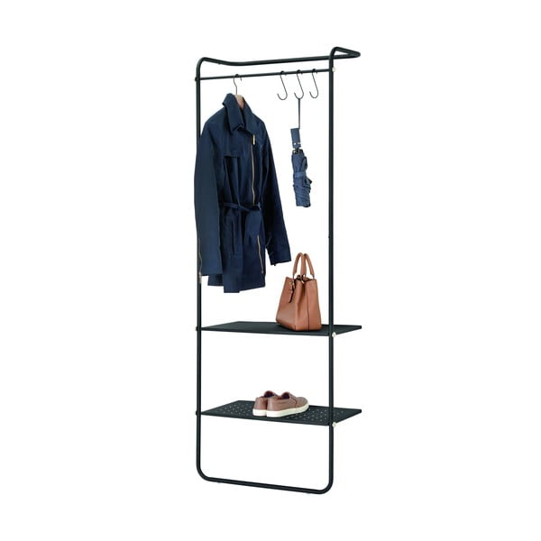 Cuier metalic cu rafturi iDesign Arlo, negru-image-2