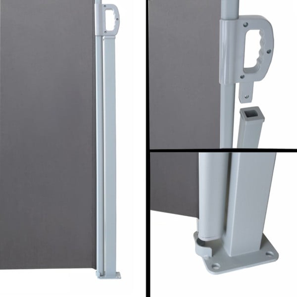 Paravan pentru balcon gri din metal 300x160 cm - Garden Pleasure-image-3