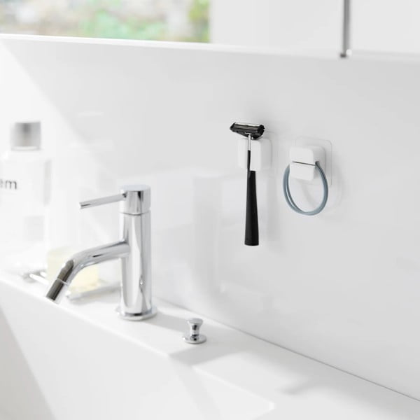 Set de agățătoare multifuncționale alb 2 buc. din silicon Film Hook – YAMAZAKI-image-1