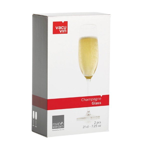 Set 2 pahare pentru șampanie Vacu Vin, 210 ml-image-1