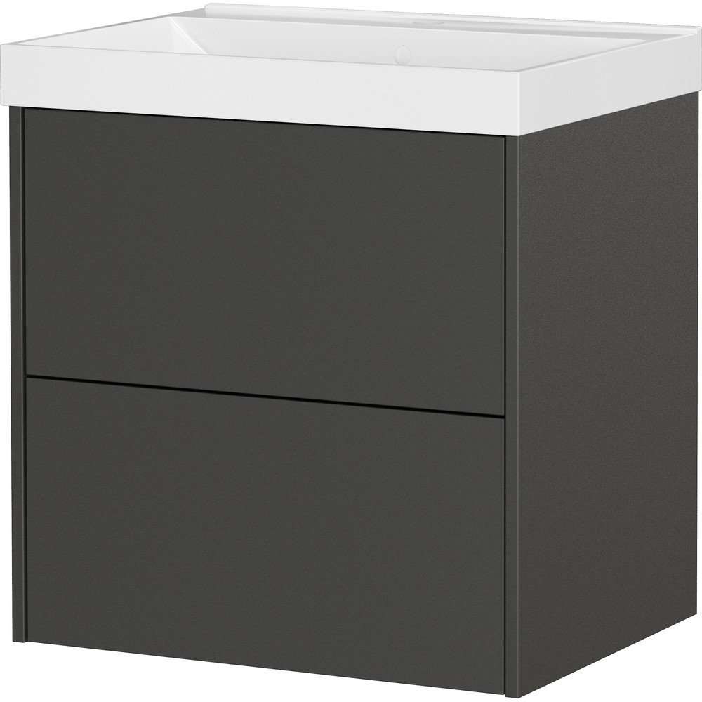 Dulap sub chiuvetă gri antracit suspendat cu aspect mat 61x65 cm Bodera – Germania