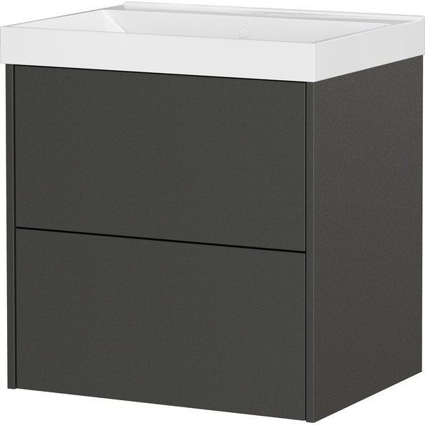 Dulap sub chiuvetă gri antracit suspendat cu aspect mat 61x65 cm Bodera – Germania