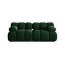 Canapea modulară verde-închis cu tapițerie din catifea 188 cm Bellis – Micadoni 