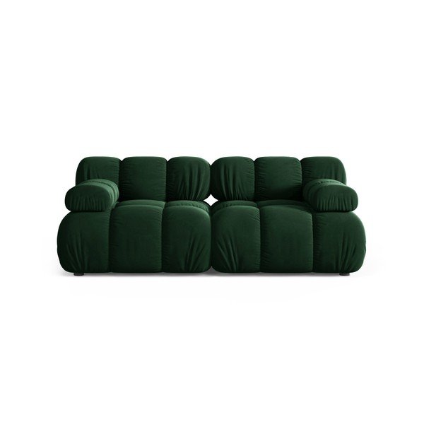 Canapea modulară verde-închis cu tapițerie din catifea 188 cm – Micadoni 