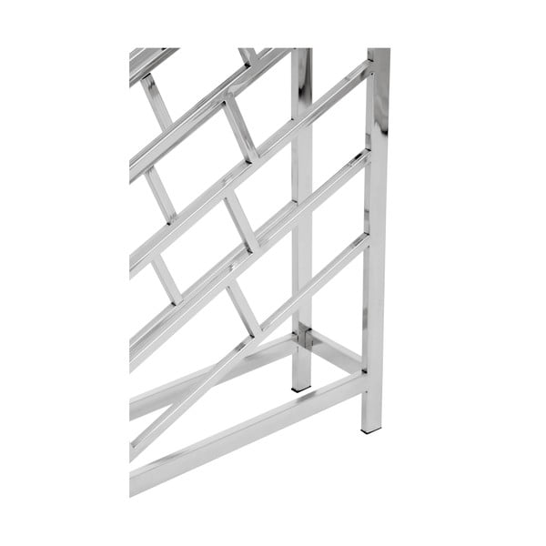 Raft pentru sticle de vin argintiu lucios din metal număr sticle 24 Barolo – Premier Housewares-image-3