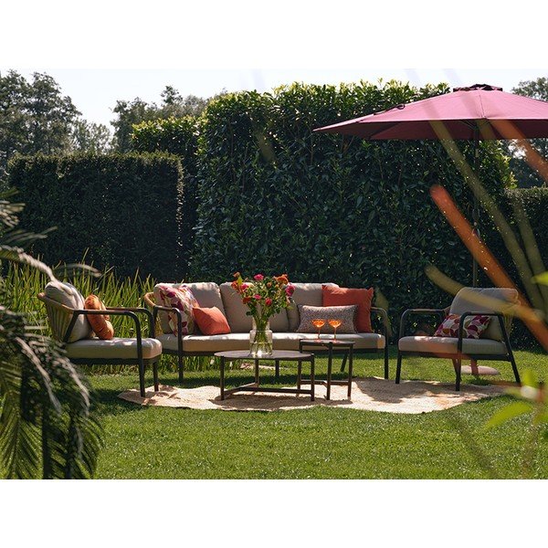 Set mobilier de grădină bej din aluminiu pentru 5 persoane Nice – Hartman-image-1