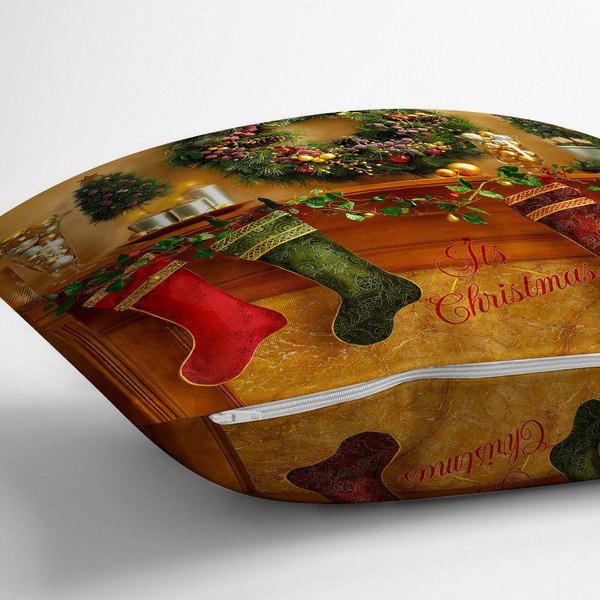 Față de pernă 43x43 cm  cu model de Crăciun – Mila Home-image-1