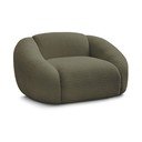 Fotoliu verde cu tapițerie din țesătură bouclé Tina – Bobochic Paris