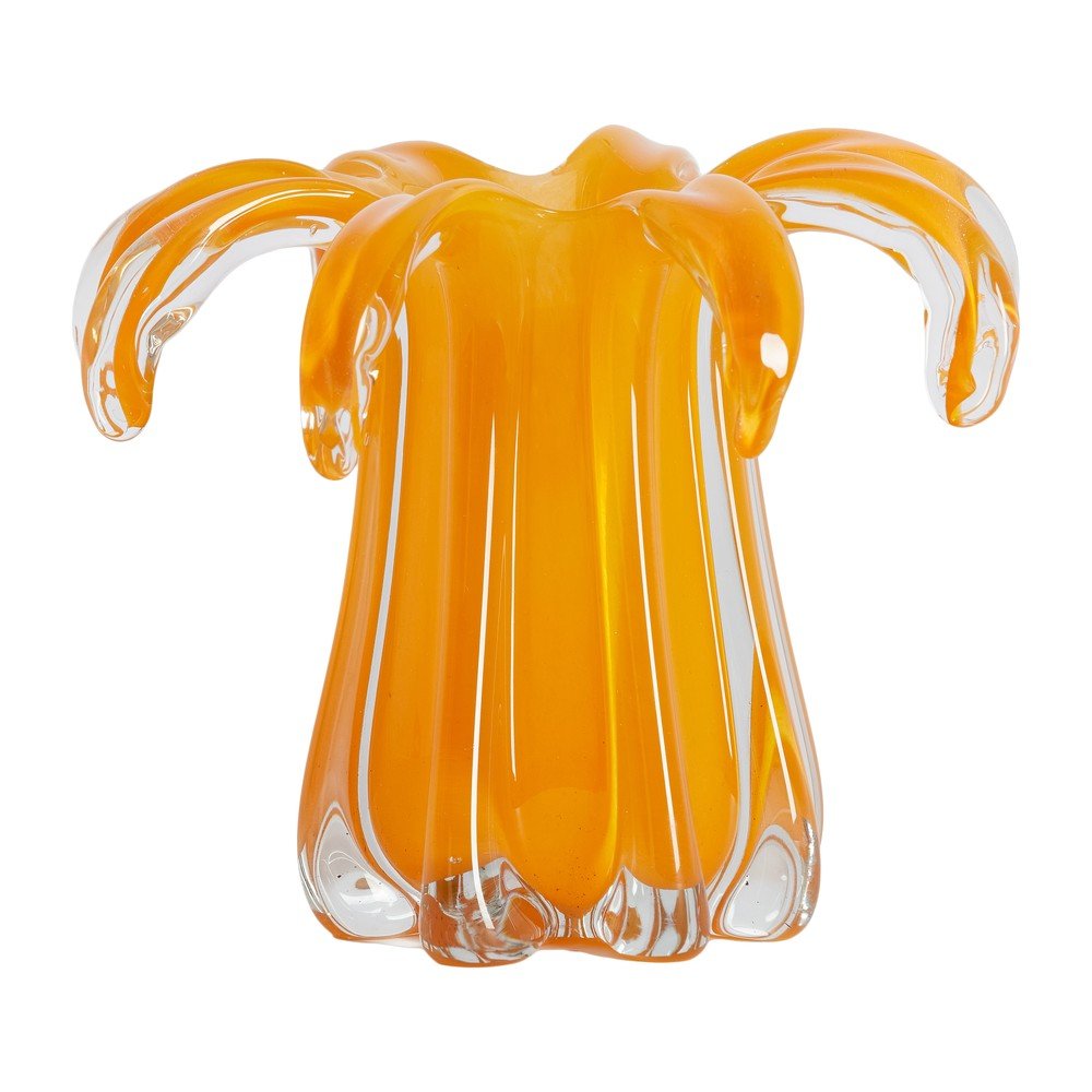 Vază portocalie din sticlă (înălțime 17 cm) Avenia – Light & Living