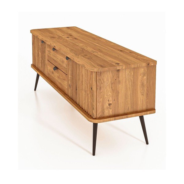 Comodă joasă din lemn de stejar 144x57 cm Kula – The Beds-image-3