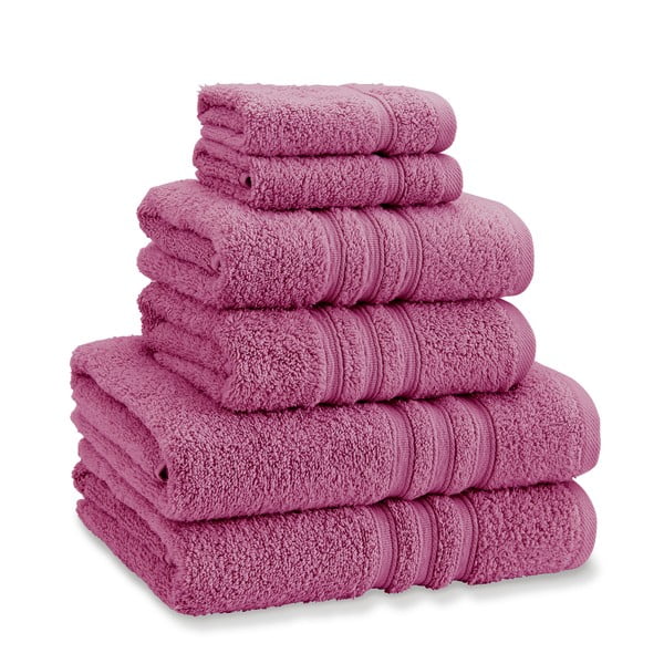 Prosoape de baie roz-închis 6 buc. din bumbac din frotir Zero Twist – Catherine Lansfield