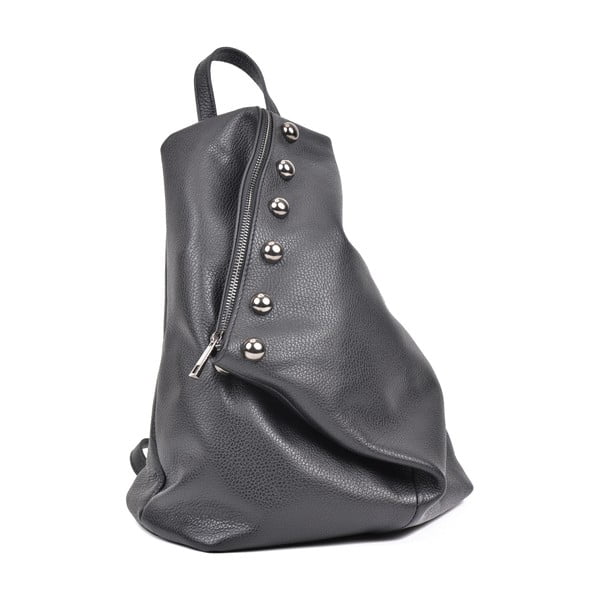 Rucsac din piele Luisa Vannini Mell, negru-image-2