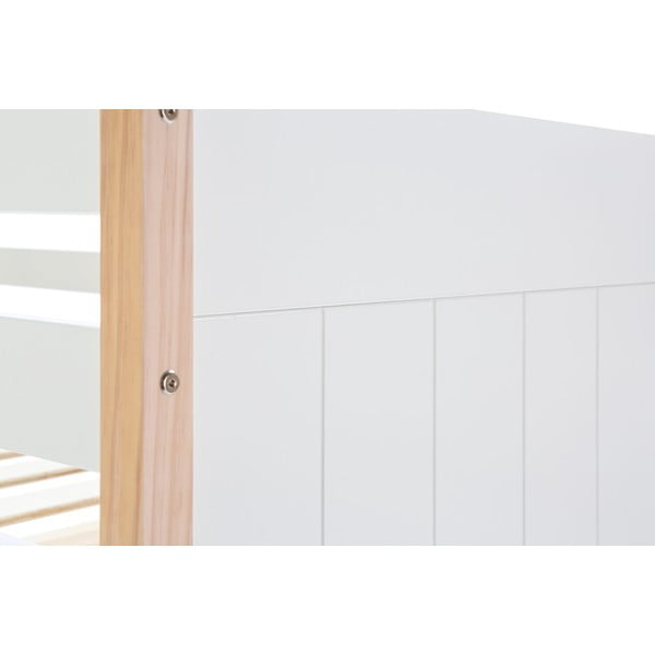 Pat supraetajat din lemn de pin alb pentru copii  90x190 cm Kiara - Marckeric-image-1
