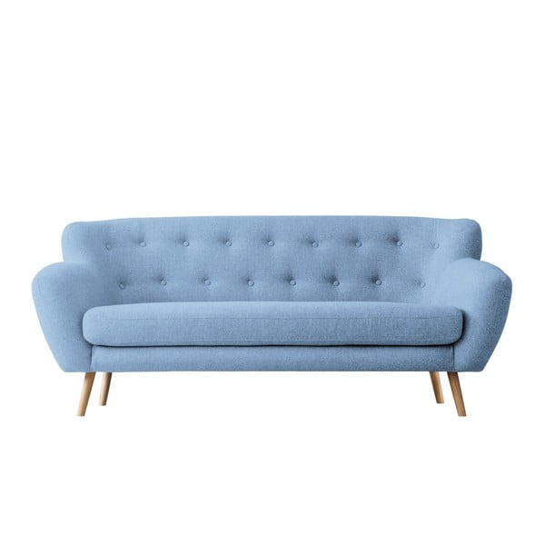 Canapea cu 3 locuri Kooko Home Pop, albastru deschis 