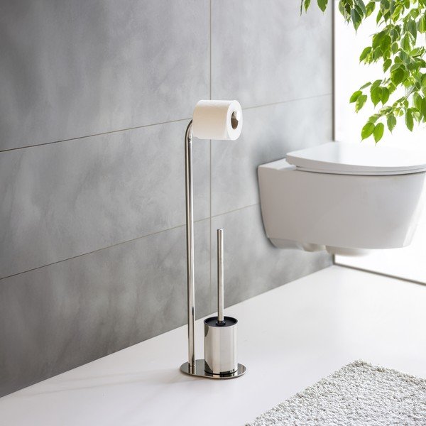 Suport pentru hârtie igienică argintiu lucios din oțel inoxidabil Levante – Wenko-image-2